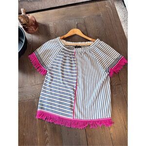 APNY Fringe Multi Stripe Sweater Size Small